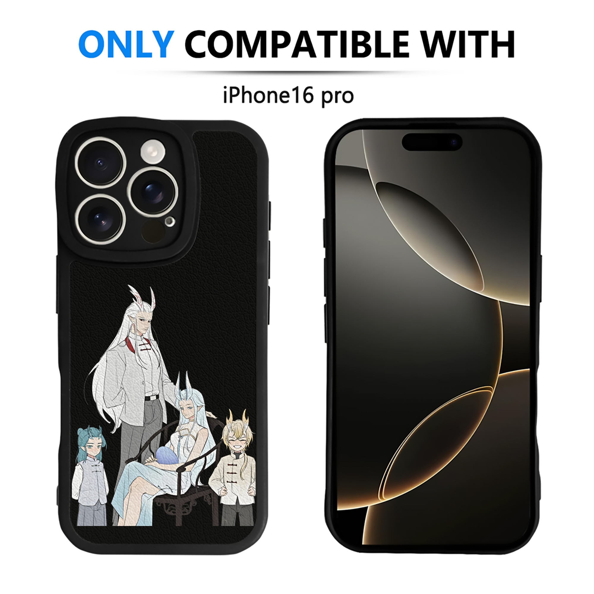 （画像用） Ne Zha 2 ナタ 魔童の大暴れ 【iPhone 16シリーズ対応】シリコンスマホケース（レザー調） 材質：シリコン